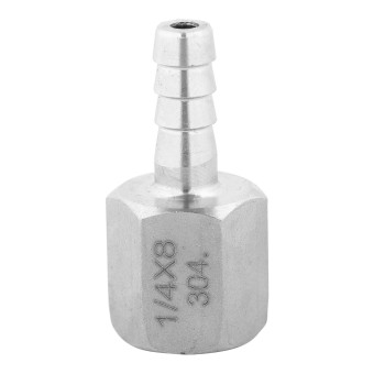 Штуцер ёлочка ВР 1/4" AISI 8 мм