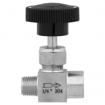 Кран игольчатый НР-ВР 1/4" нерж.