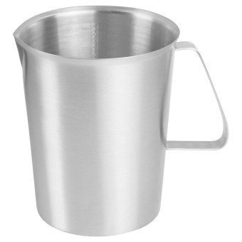 Мензурка нержавеющая сталь 2000 мл. с ручкой