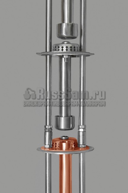 Нержавеющий узел для соединения тарельчатых вставок колонн ХД/2