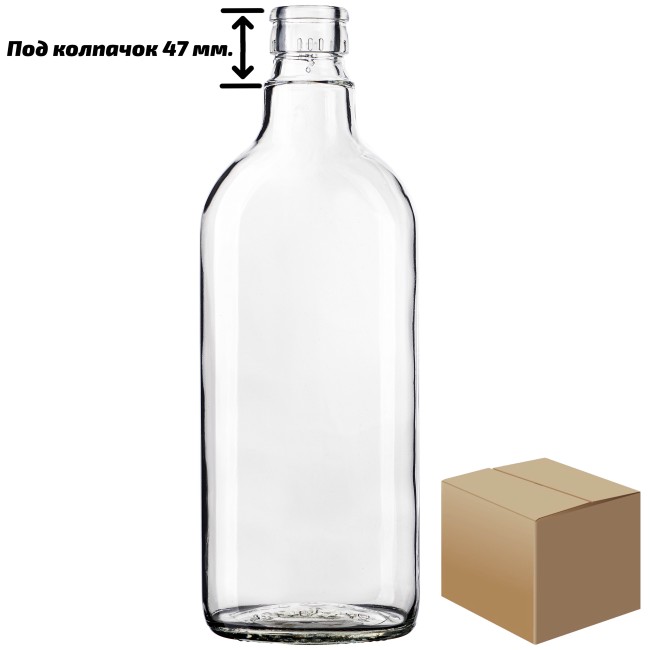 Бутылка "Фляжка" 0,5 л. гуала коробка