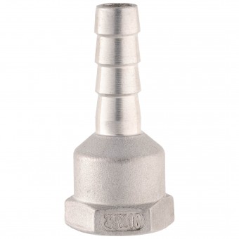Штуцер ёлочка ВР 3/8" AISI 10 мм