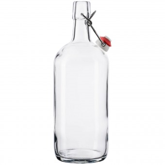 Бутылка "Бугель Про" 1.0 л. бесцветная с пробкой 