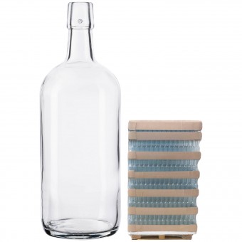 Бутылка "Бугель Про" 1.0 л. бесцветная (без пробки) паллет 1008 шт.