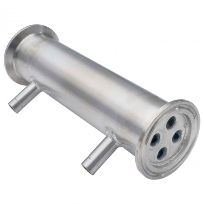 Холодильник кожухотрубный 300 мм. CLAMP 1,5" AISI штуцер 10 мм. 