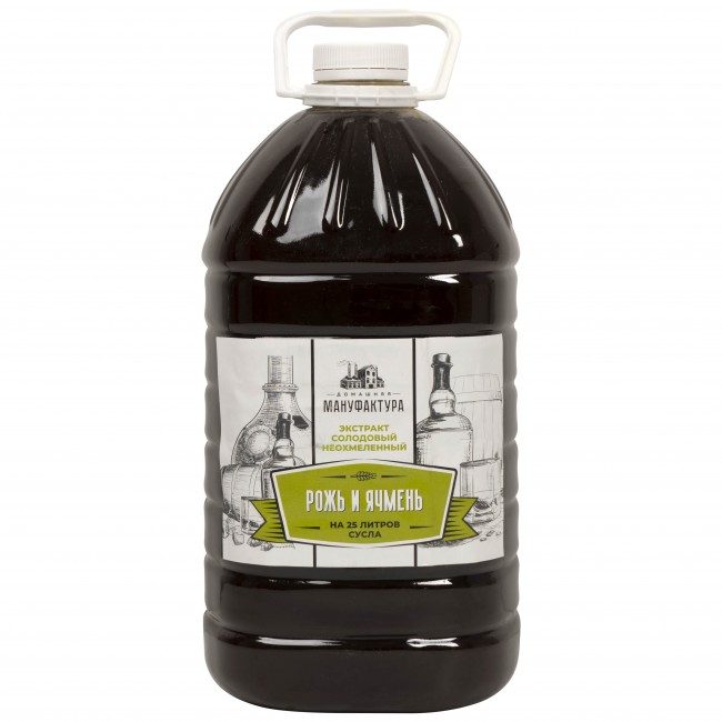 Жидкий неохмеленный солодовый экстракт "Рожь и ячмень" 4,1 кг. 