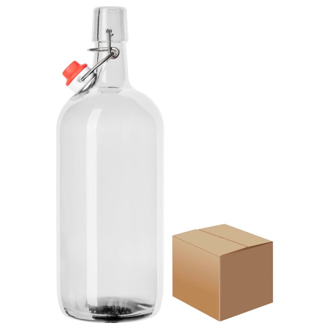 Бутылка "Бугель Про" 1.0 л. бесцветная с пробкой коробка Бутылка "Бугель Про" 1.0 л. бесцветная с пробкой коробка