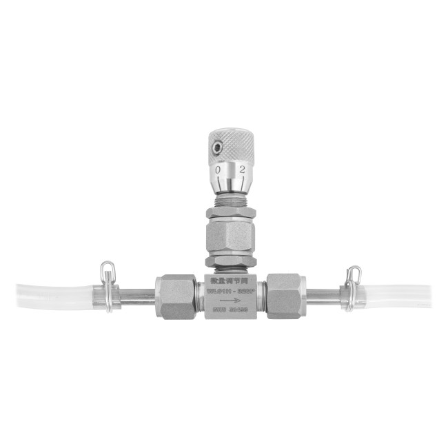 Кран игольчатый тонкой настройки под трубку 8 мм. нерж.