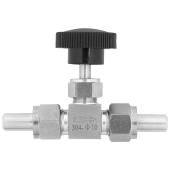 Кран игольчатый под приварку трубка 10 мм. нерж.