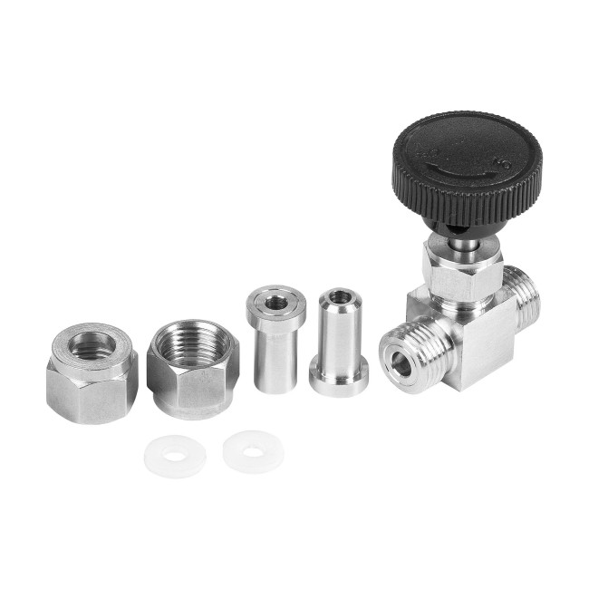 Кран игольчатый под приварку трубка 8 мм. нерж. Кран игольчатый под приварку трубка 8 мм. нерж.