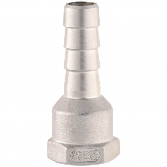Штуцер ёлочка ВР 3/8" AISI 12 мм