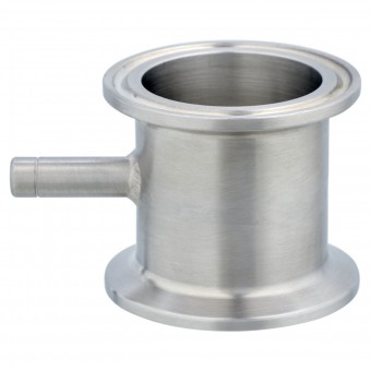 Переходник МЦ КЛАМП 1,5" (DN40) - КЛАМП 1,5" (DN40) с отводом под термометр Переходник МЦ КЛАМП 1,5" (DN40) - КЛАМП 1,5" (DN40) с отводом под термометр