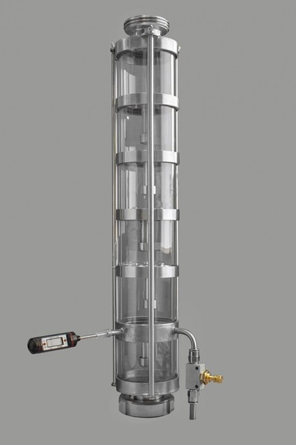 Уровень с узлом промежуточного отбора для модульной  тарельчатой колонны Д80