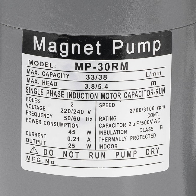 Насос с магнитным приводом MP-30RM нерж. (штуцер НР 3/4")