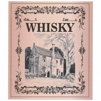 Этикетка самоклеящаяся "WHISKY" 85*100 мм Этикетка самоклеящаяся "WHISKY" 85*100 мм