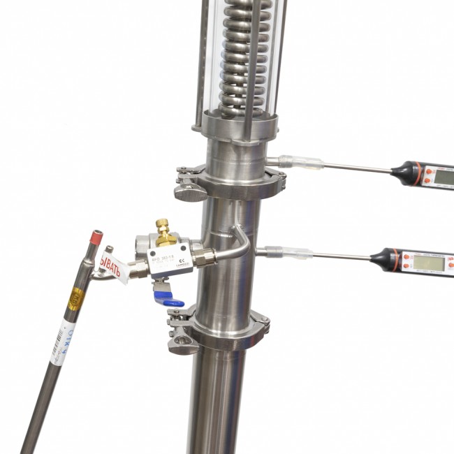 Дистиллятор прямоточный 2500 с отводом 90° CLAMP 1,5" Дистиллятор прямоточный 2500 с отводом 90° CLAMP 1,5"