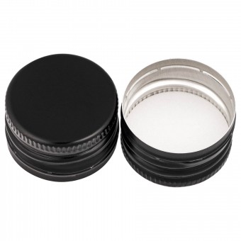 Колпачок алюминиевый с резьбой 28*18 черный Колпачок алюминиевый с резьбой 28*18 черный