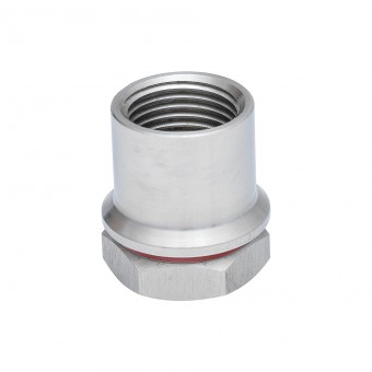 Футорка 1/2" с гайкой для установки биметаллического термометра в котел AISI