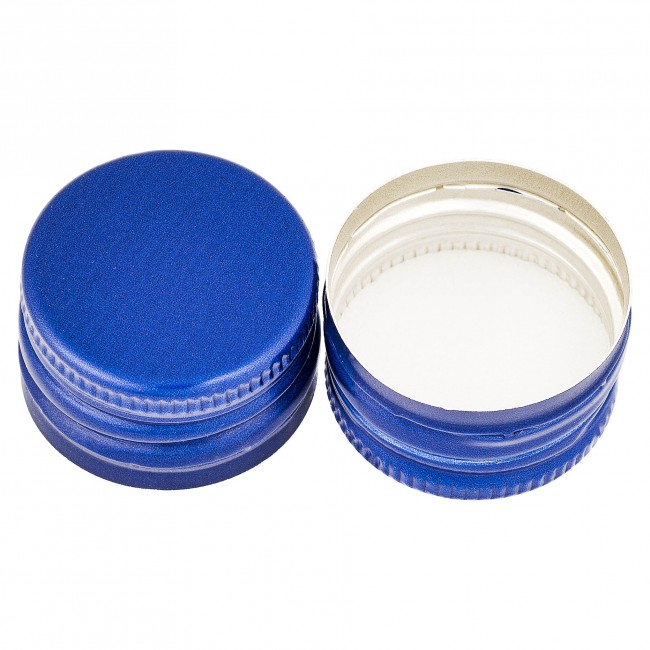 Колпачок алюминиевый с резьбой 28*18 синий