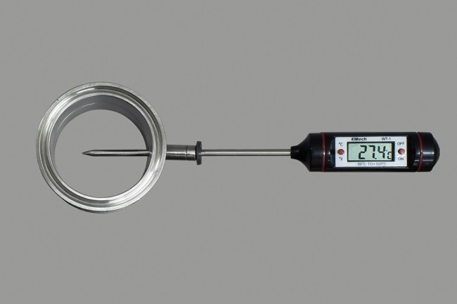 Переходник МЦ КЛАМП 2,0" (DN53) - КЛАМП 2,0" (DN53) с отводом под термометр