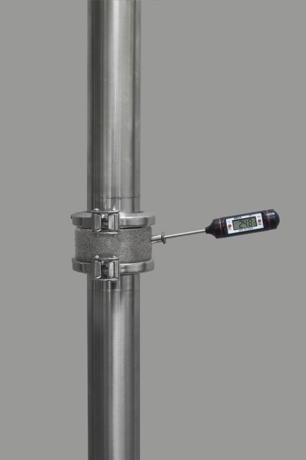 Переходник МЦ КЛАМП 2,0" (DN53) - КЛАМП 2,0" (DN53) с отводом под термометр