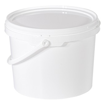 Ведро п/э 2л круглое белое с крышкой Ведро п/э 2л круглое белое с крышкой