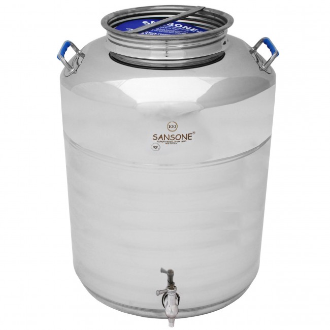 Бочка с краном Евро 100 л нерж. 