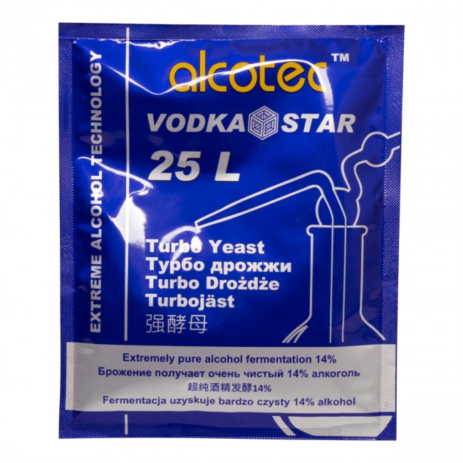 Дрожжи спиртовые "Alcotec Vodka Star Turbo" 66 гр. Дрожжи спиртовые "Alcotec Vodka Star Turbo" 66 гр.