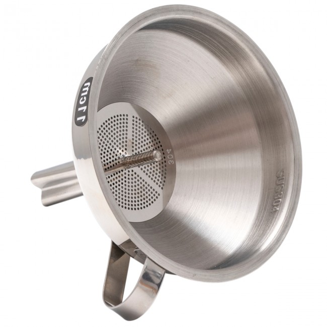 Воронка нерж. сталь с сеткой d-110 мм, h-110 мм. 