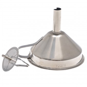 Воронка нерж. сталь с сеткой d-110 мм, h-110 мм.  Воронка нерж. сталь с сеткой d-110 мм, h-110 мм.