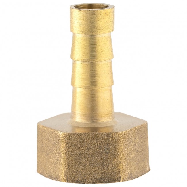 Штуцер ёлочка ВР 3/8" латунь 8 мм. 