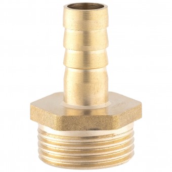 Штуцер ёлочка НР 3/4" латунь 12 мм.  Штуцер ёлочка НР 3/4" латунь 12 мм.