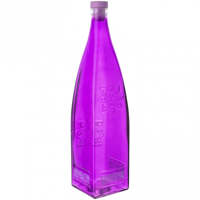 Бутылка декоративная с пробкой "Вдохновение" фиолетовая 1 л Бутылка декоративная с пробкой "Вдохновение" фиолетовая 1 л