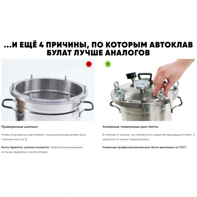 Автоклав Булат Богатырь 26 л. Автоклав Булат Богатырь 26 л.