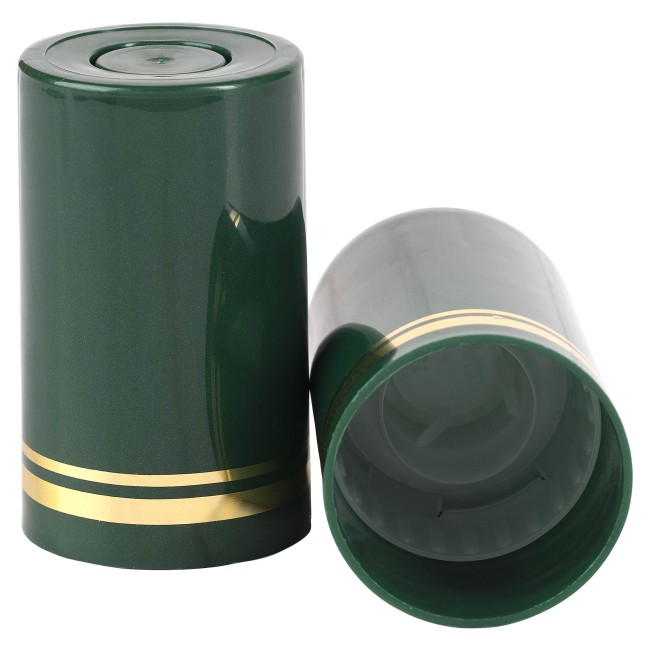 Колпачок полимерный 59 мм зеленый золотые кольца