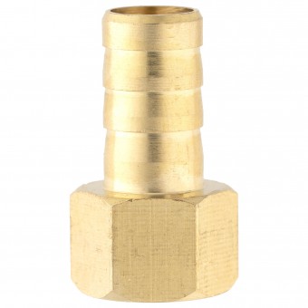 Штуцер ёлочка ВР 1/4" латунь 10 мм.  Штуцер ёлочка ВР 1/4" латунь 10 мм.