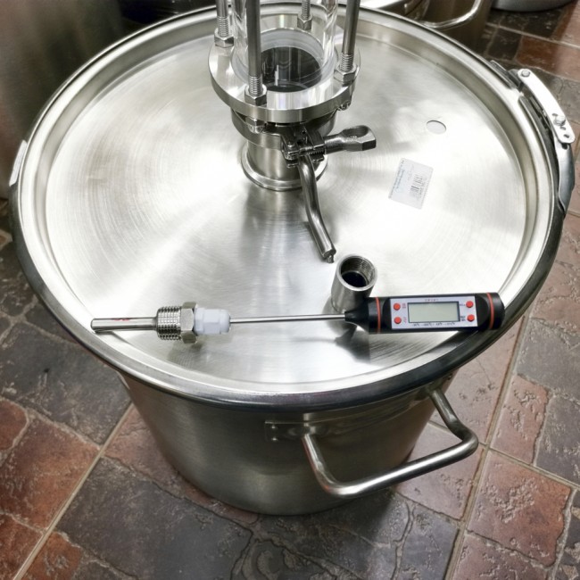 Гильза под термометр h-30 см HР 1/2" AISI  Гильза под термометр h-30 см HР 1/2" AISI