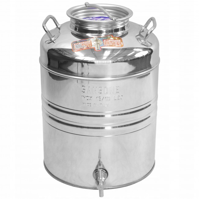 Традиционная бочка с краном 20 л нерж.  Традиционная бочка с краном 20 л нерж.