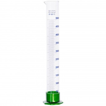 Цилиндр мерный на пластмассовой подставке 500 мл. 