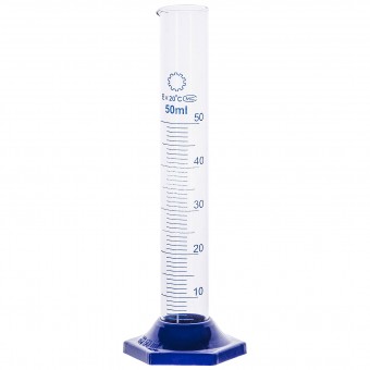 Цилиндр мерный на пластмассовой подставке 50 мл. 