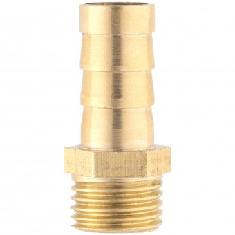 Штуцер ёлочка НР 1/4" латунь 10 мм.  Штуцер ёлочка НР 1/4" латунь 10 мм.