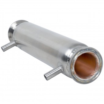 Рубашечный холодильник 250 мм CLAMP 1,5" DN 35 медь+AISI  Рубашечный холодильник 250 мм CLAMP 1,5" DN 35 медь+AISI