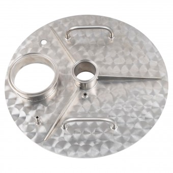 Крышка универсальная плоская с люком для кубов и ПВК серии D400