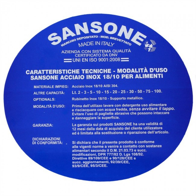 Традиционная бочка с краном 30 л нерж.  Традиционная бочка с краном 30 л нерж.