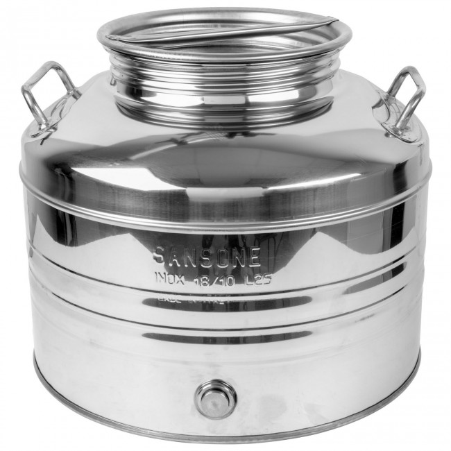 Традиционная бочка с краном 30 л нерж.  Традиционная бочка с краном 30 л нерж.