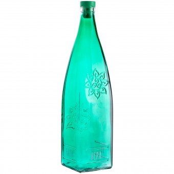 Бутылка декоративная с пробкой "Вера" зеленая 1 л 