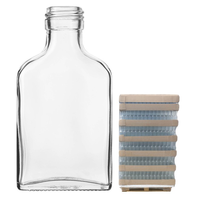 Бутылка "Фляжка" 0,1 л винт паллет 4536 шт.