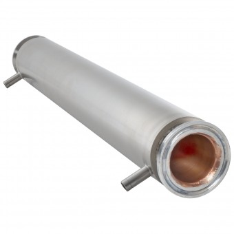 Рубашечный холодильник 500 мм CLAMP 2,0" DN 48 медь+AISI  Рубашечный холодильник 500 мм CLAMP 2,0" DN 48 медь+AISI