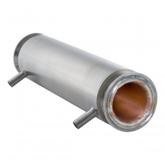 Рубашечный холодильник 250 мм CLAMP 2,0" DN 48 медь+AISI  Рубашечный холодильник 250 мм CLAMP 2,0" DN 48 медь+AISI