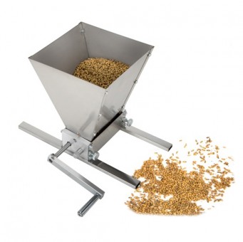 Мельница для солода двухвальцовая на полозьях